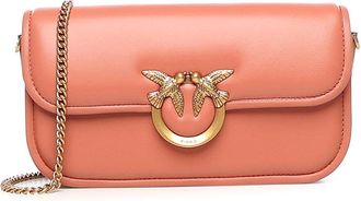 Pinko Love Box Small Leather Shoulder Bag