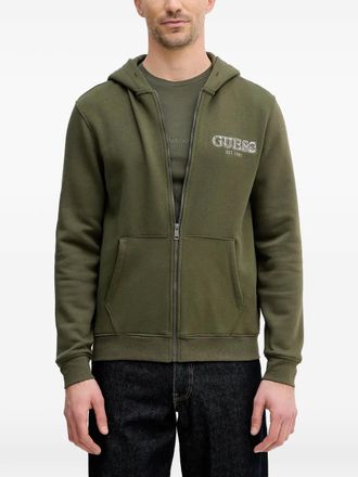 Guess Co Hoodie met rits - Groen