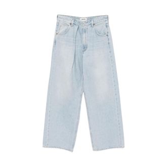 A Gold E Wide Jeans, female, Blue, W28, Sky Blue Classic Five-Pocket Jeans