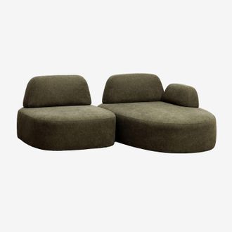 Sklum Sof&aacute; Modular Chaise Longue Derecho De 2 Piezas Tapizado Giorgia Sklum