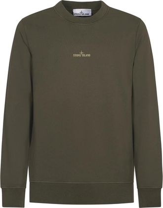 Stone Island Institutional Five Sweatshirt - Heren - Sweatshirts - Groen - 2XL - Katoen - Hoodies & sweatvesten