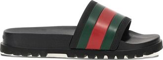 Gucci Web slides - men - Rubber/Rubber/Rubber - 10 - Black