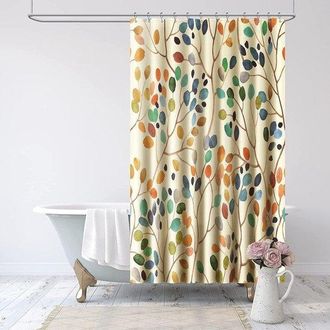 OEM Cortina De Ducha, 180 X 200 Cm, Beige, Resistente Al Moho, De Tela, Lavable, Colorida, Cortinas De Ducha, Vintage, Textil, Resistente Al Moho