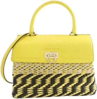 Ferragamo Pre-owned Handbags, female, Yellow, Size: ONE SIZE Pre-owned Handbag