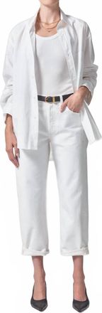 Citizens Of Humanity Dahlia Bow Leg Baby Roll Jeans In Iris