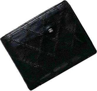 Chanel Pre-owned Leren Portemonnee - Dames - Vintage Accessoires - Zwart - ONE Size - Leer - Vintage