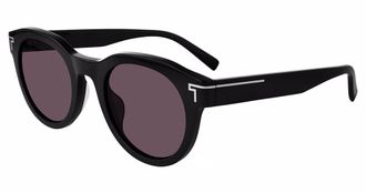 Tumi Grey Oval Unisex Sunglasses STU509 1BLA 50