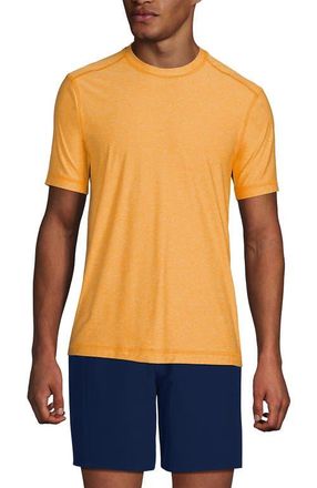 Lands End Short Sleeve Swim Tee Rash Guard in Sweet Mango Heather at Nordstrom, Size Xx-Large