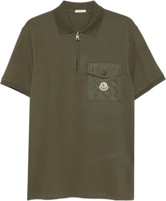 Moncler Polo in piqué di cotone - Verde