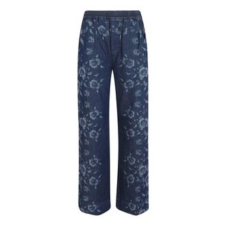 Pinko Wide Jeans, female, Blue, Size: W24 Puro Pantalone Light Denim