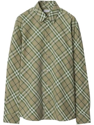 Burberry checked cotton shirt - Green