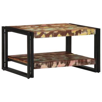 Berkfield Home Durable Coffee Table Multicolour 70x50x38 cm Solid Wood Reclaimed | Size: 70 x 50 x 38 cm