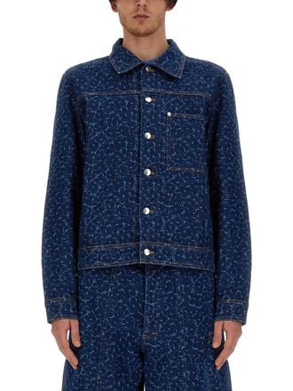 Maison Kitsun&eacute; Cropped Denim Jacket