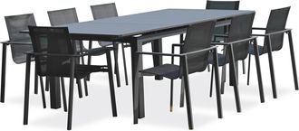 DCB Garden Dcb Garden - Alu-miami - Conjunto De Comedor De Jard&iacute;n 8 Plazas De Aluminio