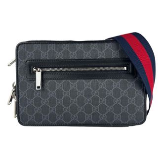 Gucci Black Gg Supreme Canvas Shoulder Bag (Pre-Owned)