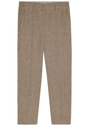 Brunello Cucinelli Houndstooth Straight-leg Trousers - Beige - 42 (UK10 / S)
