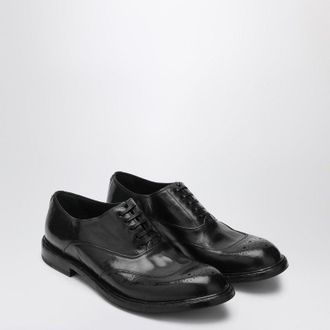 Dolce & Gabbana Dolce&Gabbana Washed Black Calfskin Lace Up Shoe
