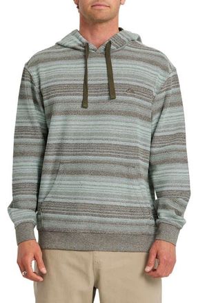 Quiksilver Great Otway Stripe Beach Hoodie in Grape Leaf at Nordstrom, Size Xx-Large