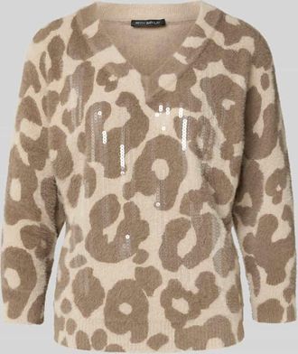 Betty Barclay Strickpullover mit 3/4-Ärmel in Taupe, Größe 36