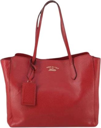 Gucci Pre-owned Tote Bags, female, Red, Size: ONE SIZE Pre-owned Leather gucci-bags