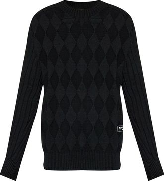 Balmain logo-patch wool jumper - men - Wool - L - Black