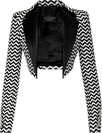 Philipp Plein Bolero Rock PP - Dames - Blazers - Zwart - M - Katoen - Jassen