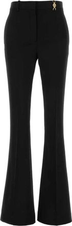 Versace Wide Trousers, female, Black, XS, Informal Pant