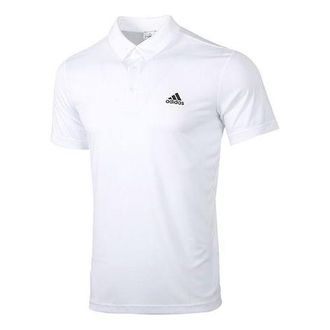adidas Mens adidas Fab Lapel Short Sleeve polo White Polo Shirt CV8321