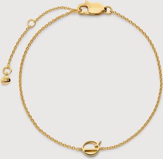 Monica Vinader Gold Initial Q Chain Bracelet