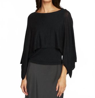 Autumn Cashmere Layered Capelet Top In Black