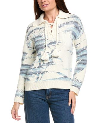 Tommy Bahama Fortuna Fronds Sailor Collar Sweater