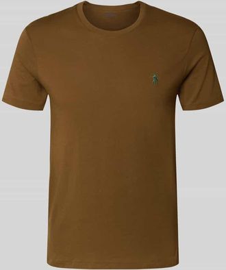 Polo Ralph Lauren Custom Slim Fit T-Shirt mit Label-Stitching in Mittelbraun, Größe XXL