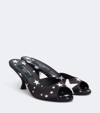 Dolce & Gabbana Mules de sat&eacute;n estampadas
