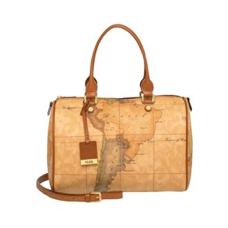 Alviero Martini 1A Classe Classic Geo Print Handbag - unisex - Alviero Martini 1a Classe - Weekend Bags - Brown - ONE SIZE - Bags