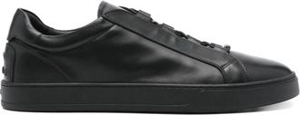Tod's Zwarte Elastische Band Leren Sneakers - Heren - Sneakers - Zwart - 44 EU - Schoenen
