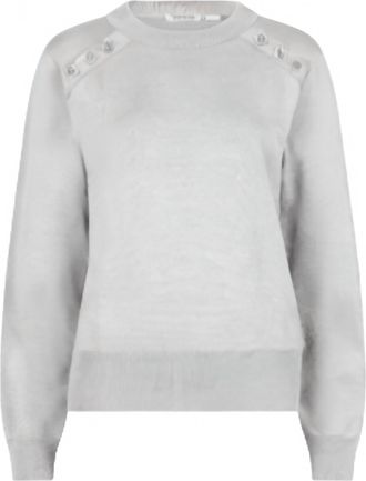 Esqualo Womens Round Neck Sweater In Light Grey