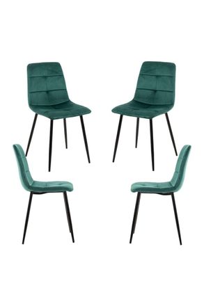 Regalos Miguel Packs Sillas Comedor - Pack 4 Sillas Daris Terciopelo - Verde