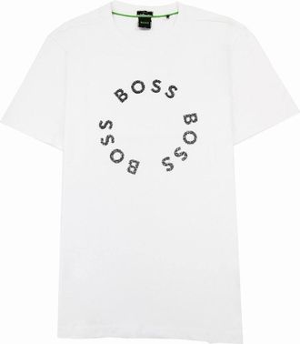 HUGO BOSS Mens Hugo Boss Tee 4 Circle Logo Print T Shirt White 100 - Size: 44
