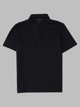 Ermenegildo Zegna Cotton Polo Shirt - Black