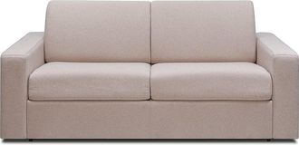 VENTE-UNIQUE.COM Sof&aacute; cama poli&eacute;ster 3 plazas beige 223x223cm