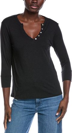 Johnny Was Button V-Neck T-Shirt