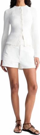 A.L.C. Straight Denim Short In White