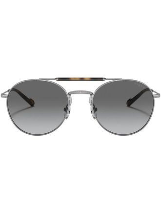 Vogue Eyewear Occhiali da sole tondi con montatura stile pilota - Grigio