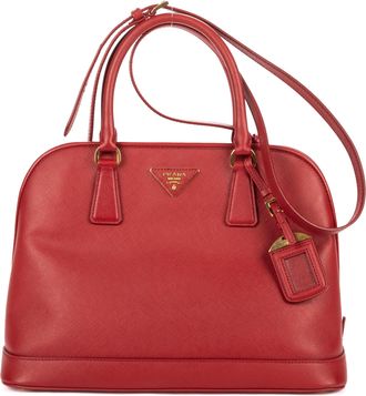 Prada Pre-owned Womens Medium Open Promenade Shoulder Bag - Red - One Size
