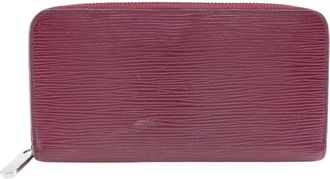 Louis Vuitton Zippy Wallet Red Leather Wallet (Pre-Owned)