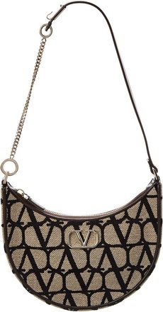 Valentino Vlogo Signature Toile Iconographe Canvas & Leather Hobo Bag