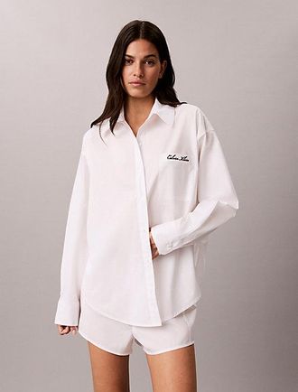 Calvin Klein Camisa De Pijama Icon Cotton Poplin
