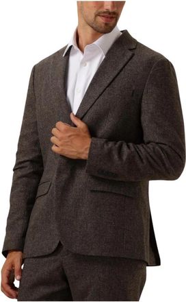 Selected Slhslim-Reed Wool BLZ - Heren - Blazers - Bruin - XL - Polyester - Jassen