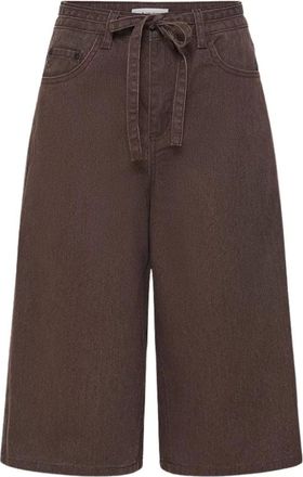 b.young Dames, Korte broeken, Bruin, Maat: W28 Denim
