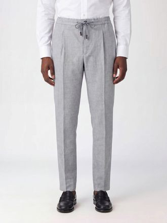Incotex Pantaloni con coulisse in lino e lana vergine